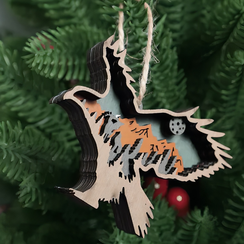 Ornament de vultur artizanal 3dwood